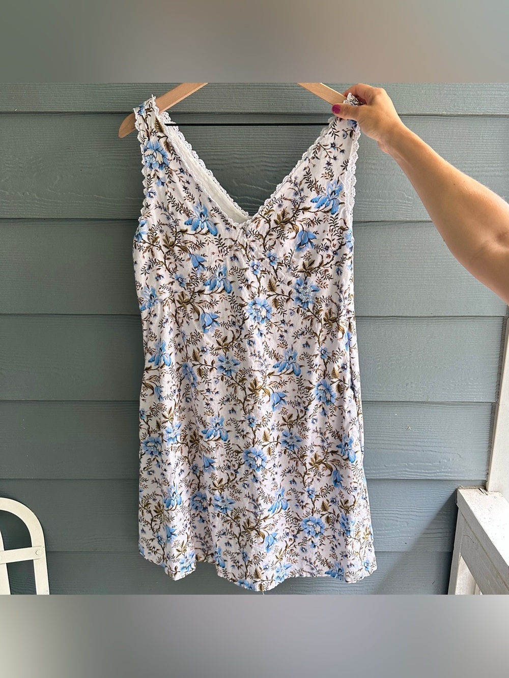 Laura Ashley Blue Floral Dress size 12
